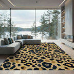 Classic Golden Brown Animal Spot Rug