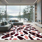 Pink Oval Dot Scatter Rug