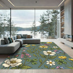 Wildflower Meadow Botanical Sage Rug