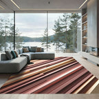 Rose Gold Parallel Stripe Rug
