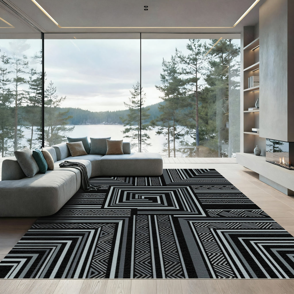 Monochromatic Geometric Square Lattice Rug