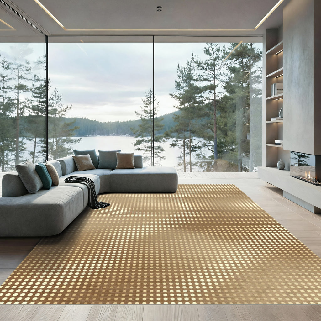 Golden Dot Halo Rug