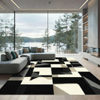Monochromatic Geometric Block Arrangement Rug