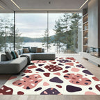 Terrazzo Dusty Rose Abstract Organic Shape Rug