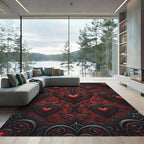 Crimson Heart Victorian Lace Rug