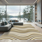 Earthy Tones Wavy Stripes Rug