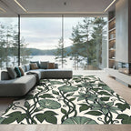 Sage Green Floral Vine Repeats Rug