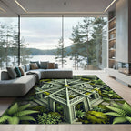 Mossy Trellis Garden Pavillion Perspective Rug