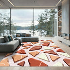 Terracotta Stone Fragment Collage Rug