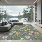 Whimsical Meadow Floral Variety Rug