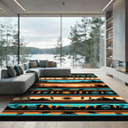 Southwest Desert Landscape Lightning Rug