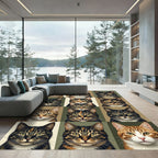 Tabby Cat Collage Portrait Rug