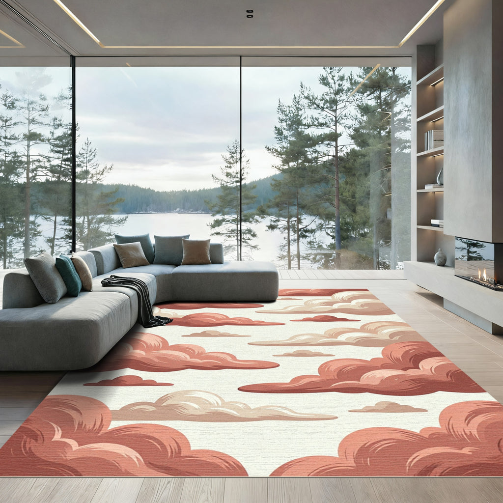 Dreamy Clay Toned Fluffy Cloud Layers Rug