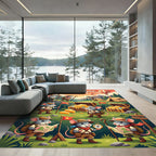 Whimsical Forest Mouse Adventure Explorer Scene Rug