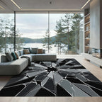 Shard Splintered Glass Monochrome Radiance Rug