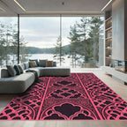 Ornate Rose Arch Geometric Lattice Rug