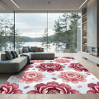 Pink Petal Floral Cloudscape Rug