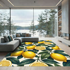 Vibrant Sunlit Lemon Grove Botanical Rug
