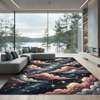 Ethereal Celestial Starry Constellation Clouds Rug