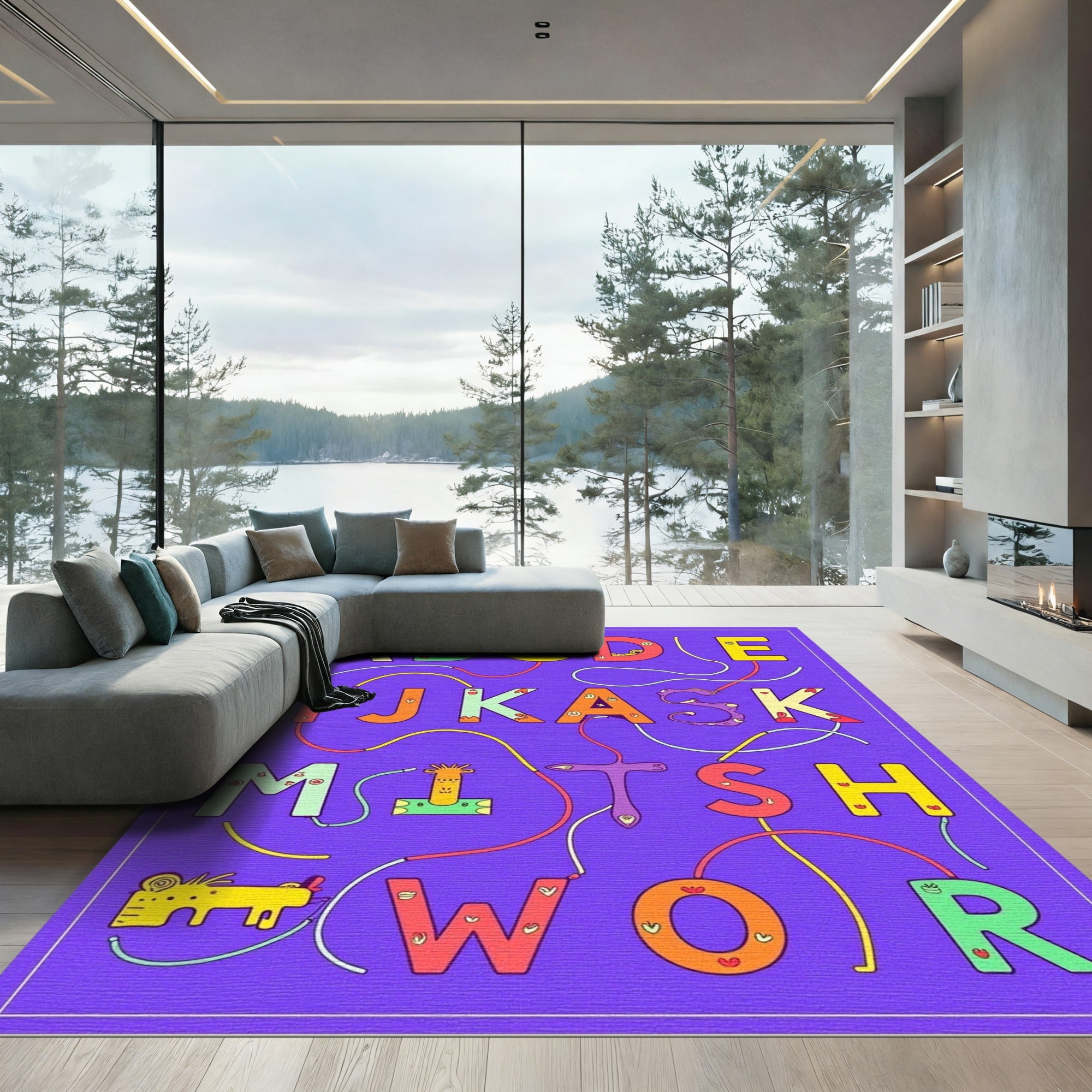Playful Alphabet Connect the Dots Rug