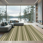 Earthy Cream Vertical Stripes Rug