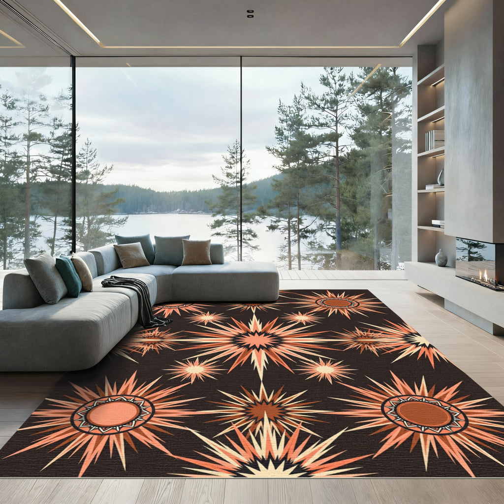 Earthy Starburst Medallion Rug