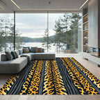 Bold Tiger and Leopard Stripe Rug