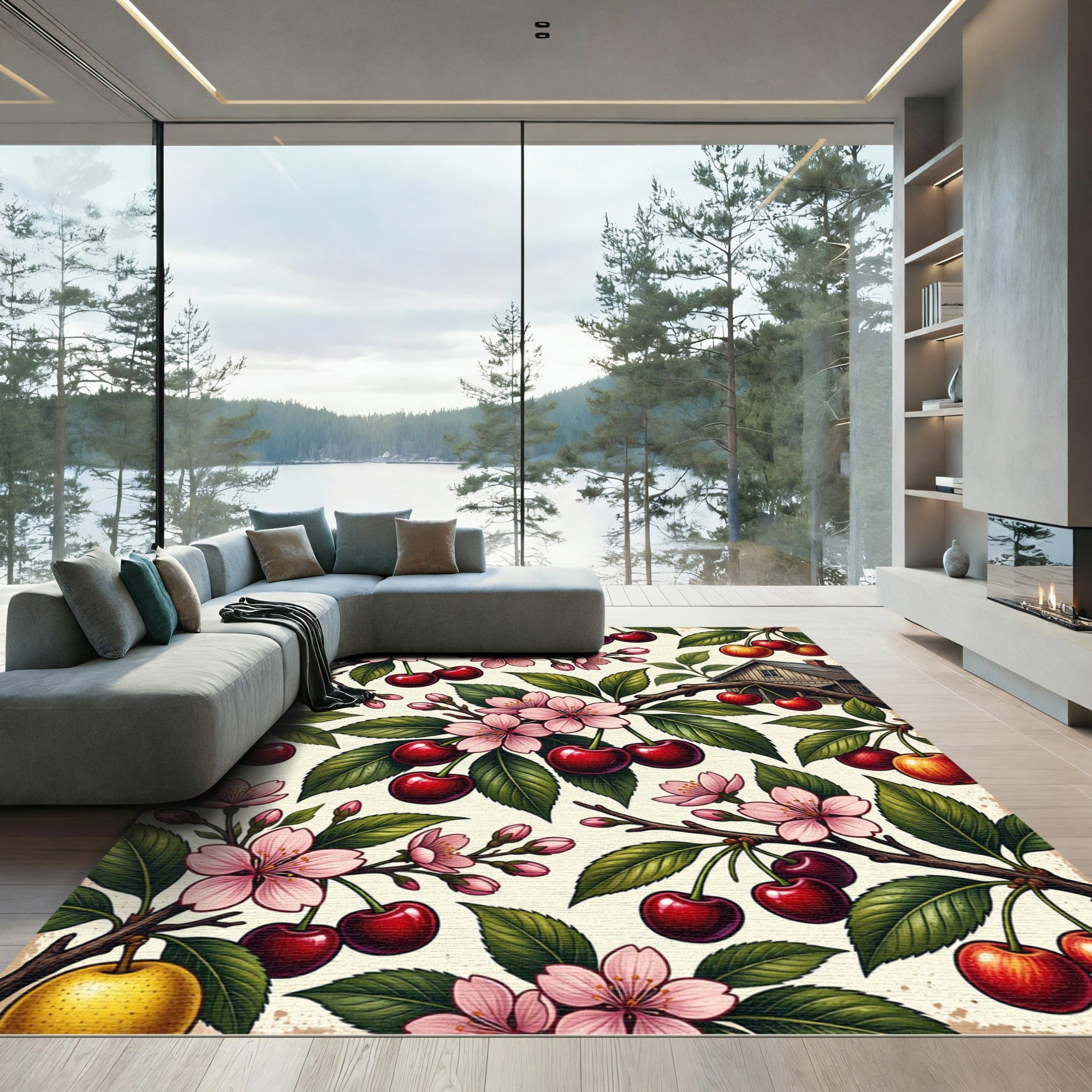 Blossom and Cherry Orchard Botanical Rug