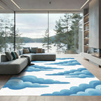 Floating Azure Cloudscape Sky Rug