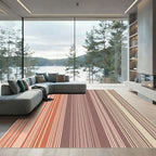 Warm Pastel Stripe Accent Rug