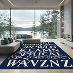 Vintage Cream Serif Typography Rug