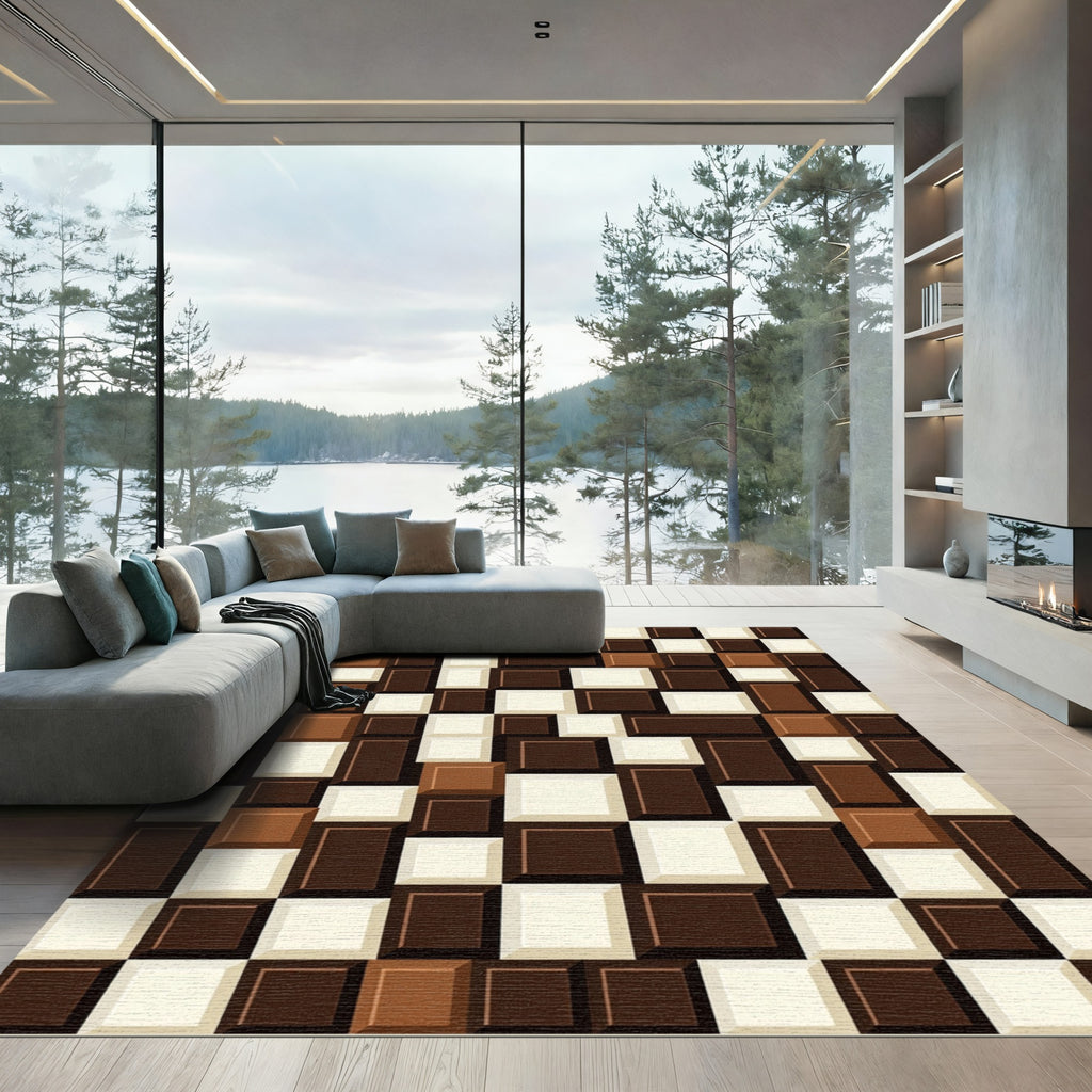 Chocolate Bar Block Arrangement Rug