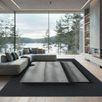 Modern Speckled Concrete Panel Rug