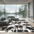 Black and White Holstein Cow Herd Rug