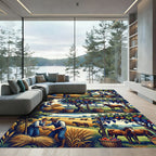 Golden Harvest Farm Scene Rug