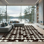 Classic Brown Dogtooth Check Rug