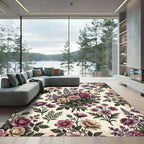 Vintage Romantic Mixed Floral Bouquet Rug