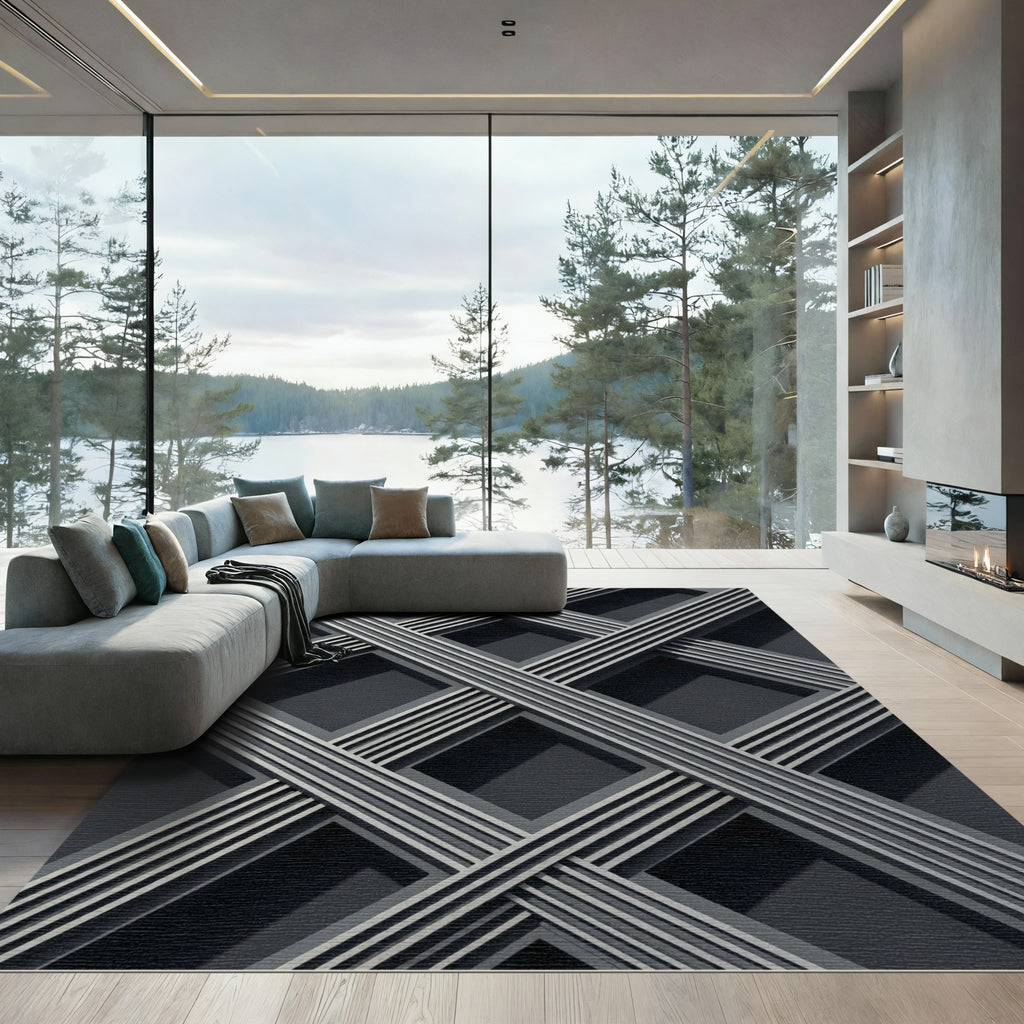 Monochromatic Gray Geometric Intersecting Linear Rug