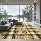 Earth Tone Tartan Woven Plaid Rug