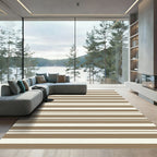 Earthy Neutral Tones Striped Rug