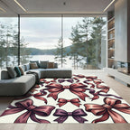 Red And Purple Bow Collage Rug