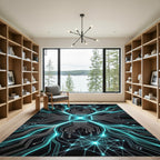 Cool Circuit Board Neon Flow Rug