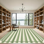 Verdant Stripes Tall Border Rug