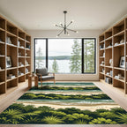 Coastal Shoreline Lush Tropical Vista Rug