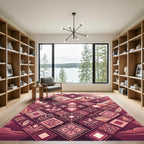 Geometric Southwest Desert Sunset Quilt Rug