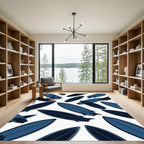 Coastal Navy Surfboard Graphic Rug