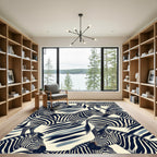 Bold Zebra Stripes Cream Background Rug