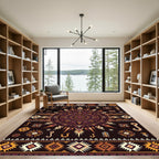 Tribal Sun Geometric Earthy Medallion Rug