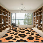 Bold Leopard Spot Spatter Print Rug