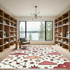 Celestial Dusty Rose Starry Night Rug
